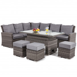 Victoria Rectangular Corner Dining Set with Rising Table