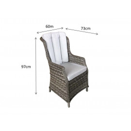 VICTORIA Pair of high back dining chairs