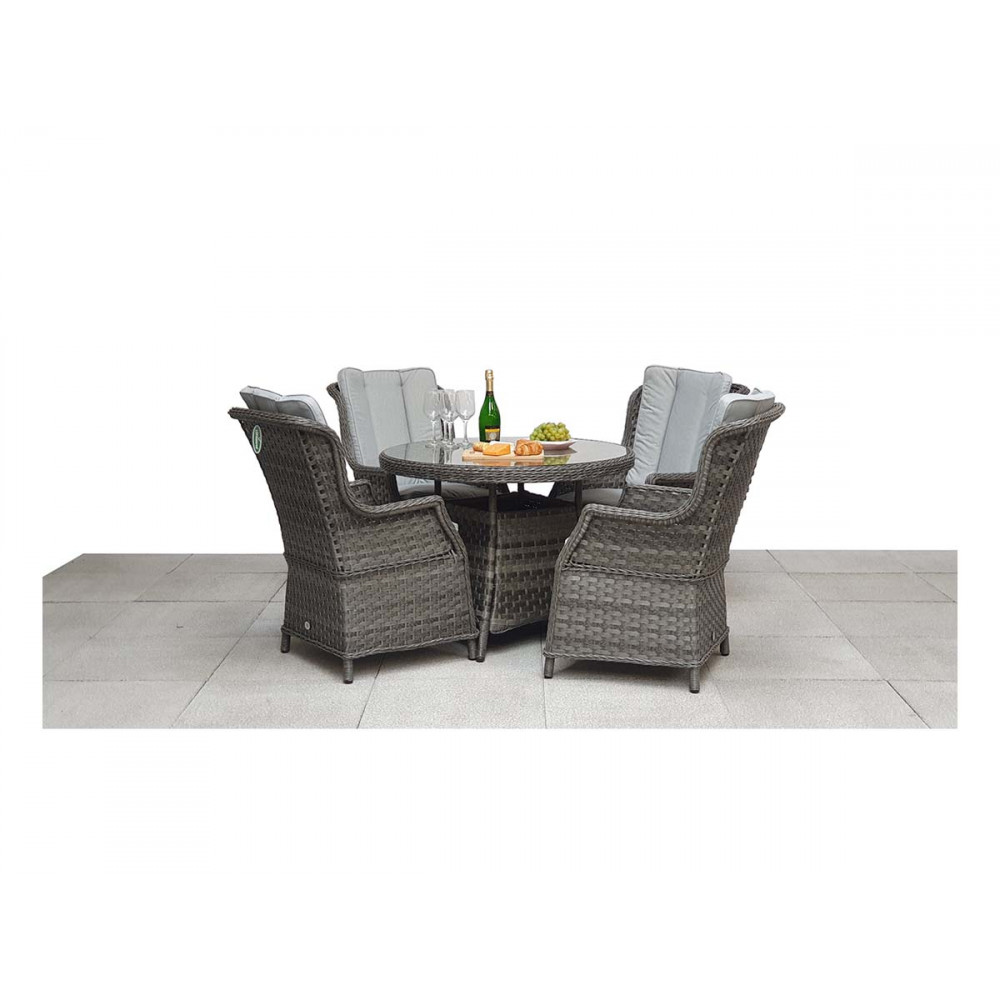 VICTORIA 4 Seat round dining set