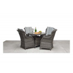VICTORIA 4 Seat round dining set