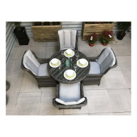 VICTORIA 4 Seat round dining set