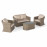 Winchester 2 Seat Sofa Set with Fire Pit Coffee Table