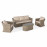Winchester 3 Seat Sofa Set with Fire Pit Coffee Table