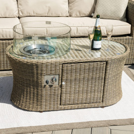 Winchester 3 Seat Sofa Set with Fire Pit Coffee Table
