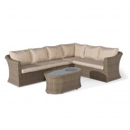 Winchester Large Corner Sofa Set with Fire Pit Table