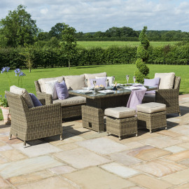 Winchester Sofa Dining Set with Ice Bucket & Rising Table