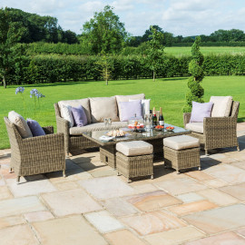 Winchester Sofa Dining Set with Ice Bucket & Rising Table