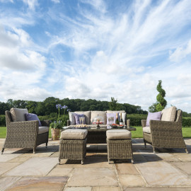 Winchester Sofa Dining Set with Ice Bucket & Rising Table