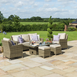 Winchester Sofa Dining Set with Ice Bucket & Rising Table
