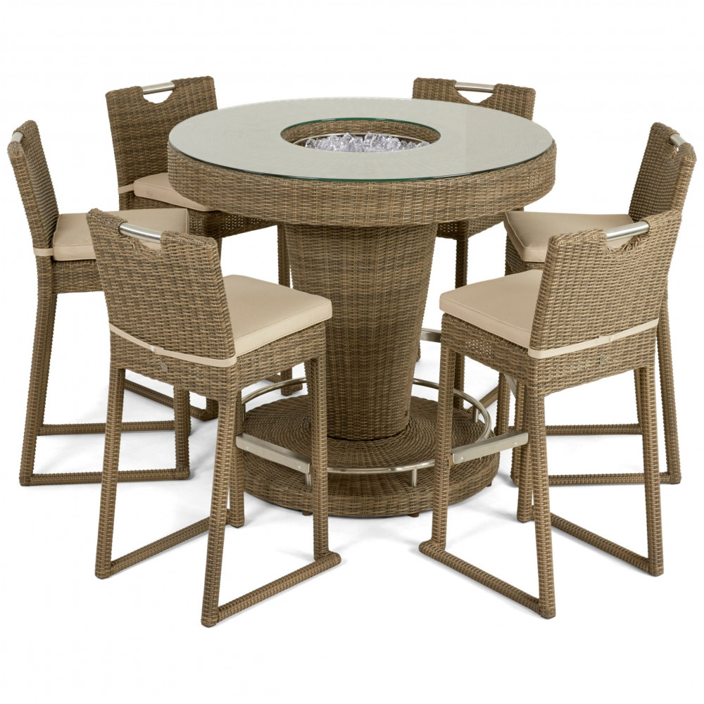 Winchester 6 Seat Round Bar Set with Ice Bucket