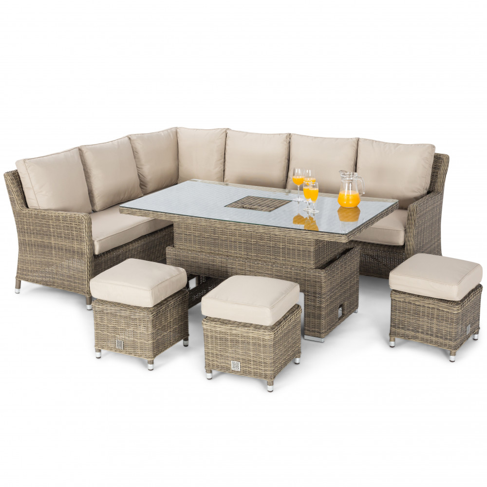 Winchester Corner Dining Set with Ice Bucket & Rising Table