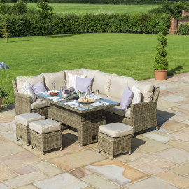 Winchester Corner Dining Set with Ice Bucket & Rising Table