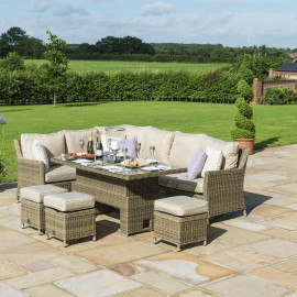 Winchester Corner Dining Set with Ice Bucket & Rising Table