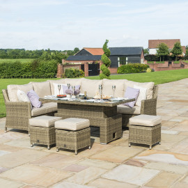 Winchester Corner Dining Set with Ice Bucket & Rising Table