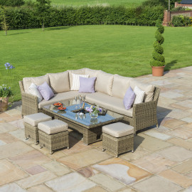 Winchester Corner Dining Set with Ice Bucket & Rising Table