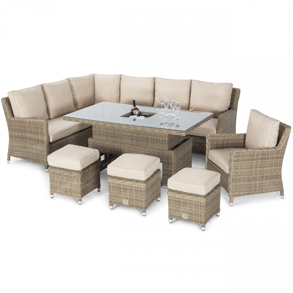 Winchester Corner Dining Set with Ice Bucket & Rising Table (with Armchair)