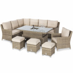 Winchester Corner Dining Set with Ice Bucket & Rising Table (with Armchair)