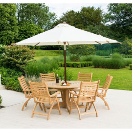 Alexander Rose 3m Round Hardwood Luxury Parasol