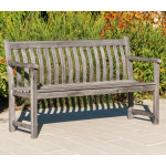 Alexander Rose Acacia Old England Grey Painted Broadfield Bench 5ft