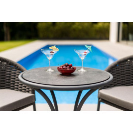 Alexander Rose Cordial Grey Aluminium & HPL Bistro Table
