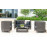 Alexander Rose Monte Carlo High Back Club 2 Seater Sofa