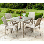 Alexander Rose Ocean Pearl Fiji Square 4 Seat Set