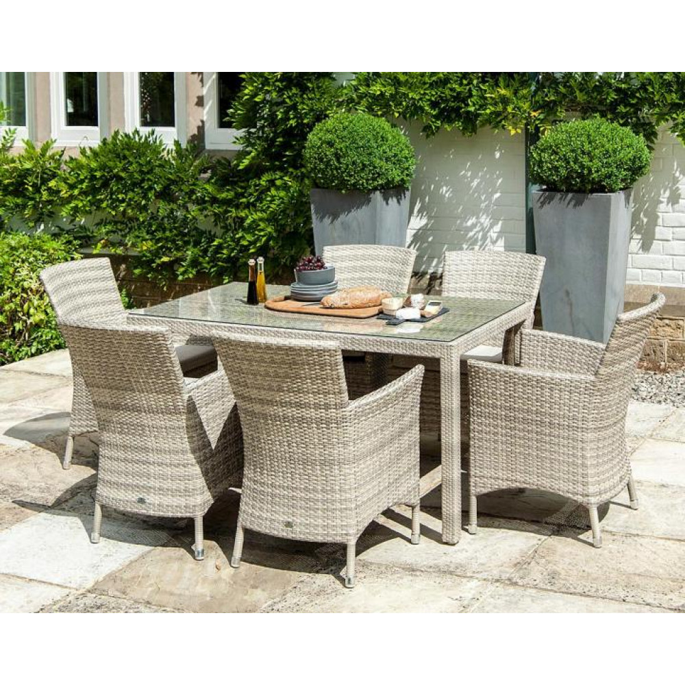 Alexander Rose Ocean Pearl Rectangular 6 Seat Set