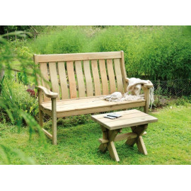 Alexander Rose Pine High Back Bench 5ft