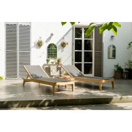Alexander Rose Roble Adjustable Sling Sunbed Set