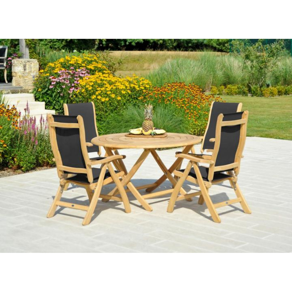 Alexander Rose Roble Bengal 4 Seat Recliner Round Set