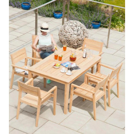 Alexander Rose Roble Rectangular Dining Table 1m x 1.5m
