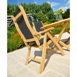 Alexander Rose Roble Round 6 Seat Sling Recliner Set