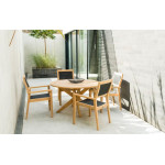 Alexander Rose Roble Round Cross Base 4 Seat Set