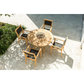 Alexander Rose Roble Round Cross Base 4 Seat Set