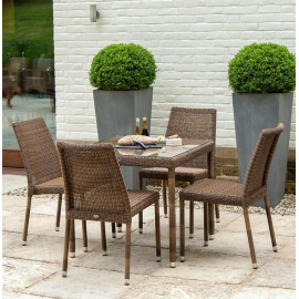 Alexander Rose San Marino Table With Glass 0.8m