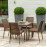 Alexander Rose San Marino Table With Glass 0.8m