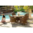 Alexander Rose San Marino Table With Glass 1.2m