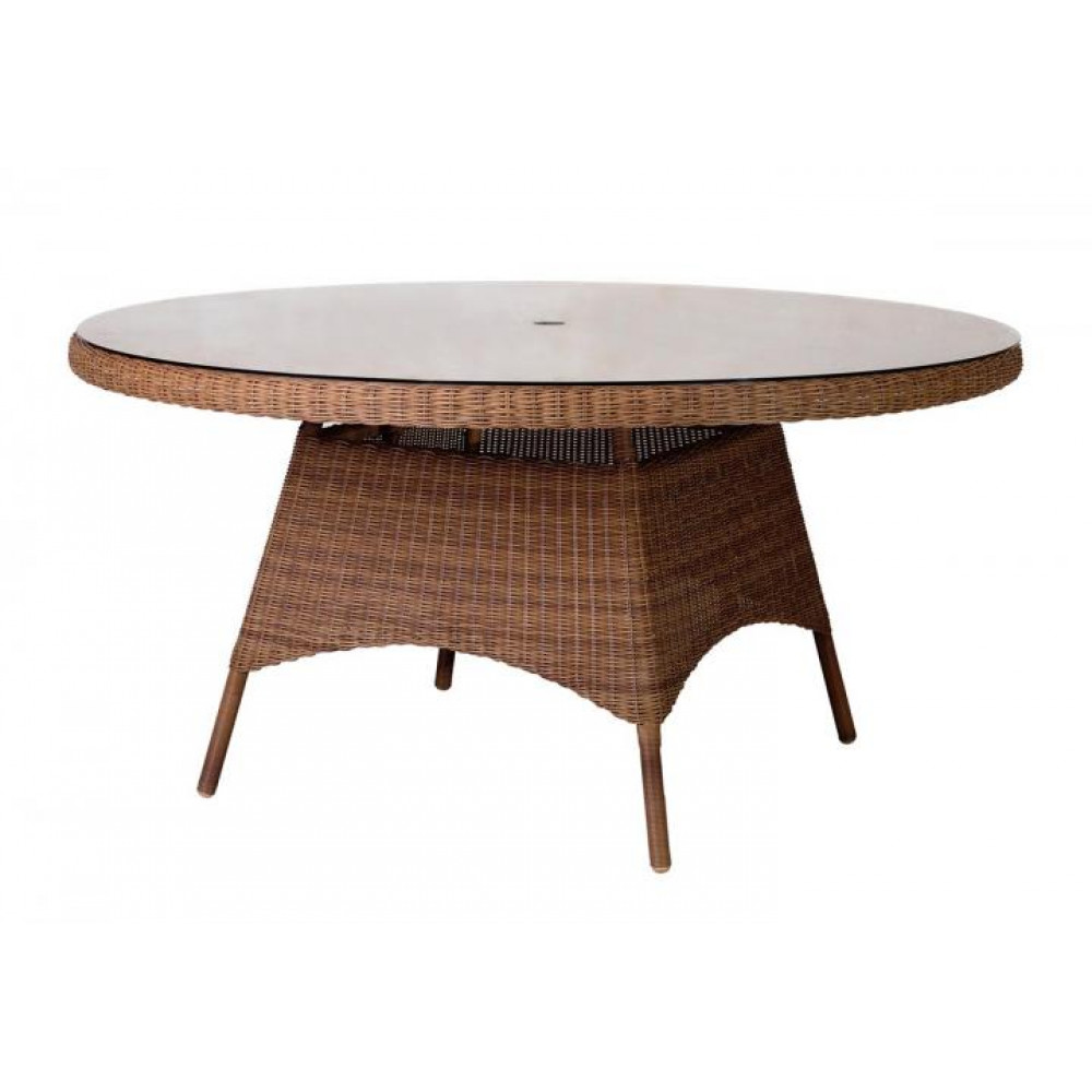Alexander Rose San Marino Table With Glass 1.5m