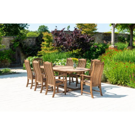 Alexander Rose Sherwood 8 Seat Oval Extending Dining Set
