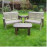Barrowden Double Companion Seat (Angled) with Curved Coffee Table