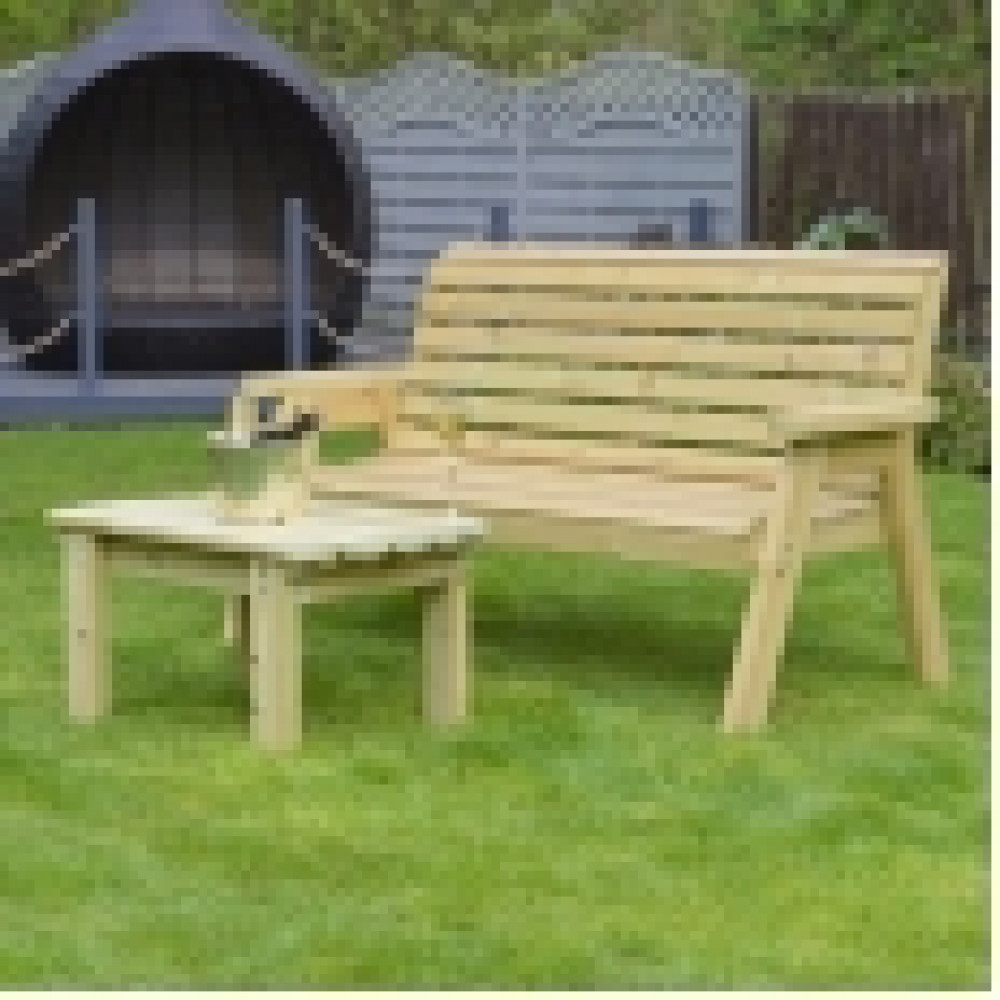 Barrowden Triple Seat with Curved Coffee Table