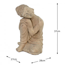 Buddha Crouching –  weathered stone effect