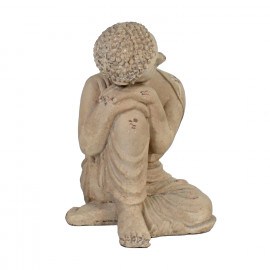 Buddha Crouching –  weathered stone effect