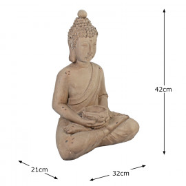 Buddha Sitting – weathered stone effect