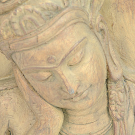 Buddha Wall Plaque – carved wood effect