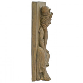 Buddha Wall Plaque – carved wood effect