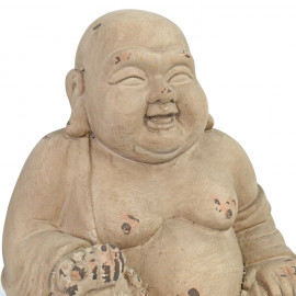 Buddhist Monk Sitting – weathered stone effect
