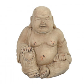 Buddhist Monk Sitting – weathered stone effect