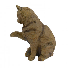 Cat Carved Wood Effect