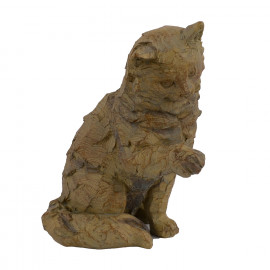 Cat Carved Wood Effect